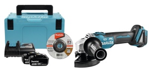 Polizor unghiular brushless, cu 2 acumulatori Li-Ion, 18V 5AH