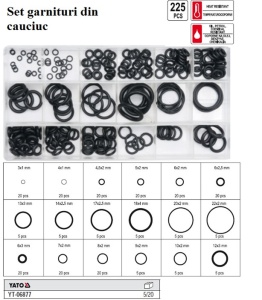 Set garnituri din cauciuc 225 piese