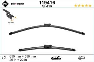 Set lamela stergator SWF Wiper FB OE LHD 650/550 mm