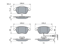 Set Placute Frana Fata Bosch Volkswagen Scirocco 2008-2017 0 986 424 797 - Img 11