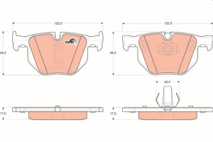 TRW COTEC GDB1730 Plăcuțe de frână pentru BMW X5, X6 - Img 5
