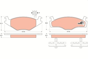 TRW COTEC GDB454 Plăcuțe de frână - Img 5