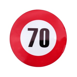Autocolant reflectorizant limita viteza 70 km/h fi12 cm