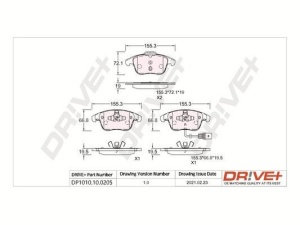 Dr!ve+ DP1010.10.0205 Plăcuțe de frână pentru AUDI A5, A4 echivalenta GDB1814