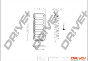 Filtru aer Dr!ve+ DP1110.10.0085 echivalenta C 2610
