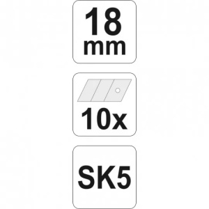 Lamă ruptibilă pentru cutter 18 mm YT7529 - Img 3