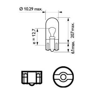 PHILIPS 12961XVPB2 Bec cu soclu din sticla - Img 4