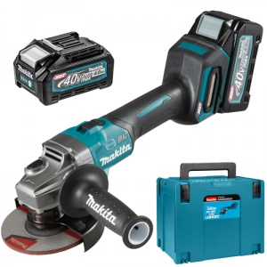 Polizor unghiular brushless, cu 2 acumulatori Li-Ion, 40V XGT, 4Ah