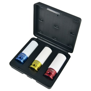 Set 3 tubulare impact cu protectie pentru jante aliaj