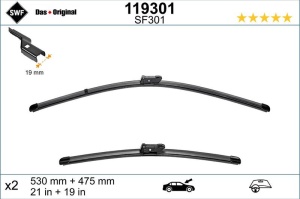 Set lamela stergator SWF Wiper FB OE LHD 530/475 mm