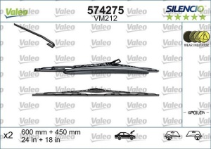 Set lamela stergator Valeo Silencio 600/450 mm