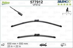 Set lamela stergator Valeo Silencio FlatBlade OE 630/500 mm