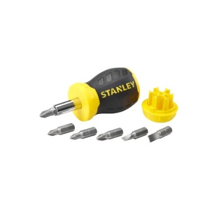 Șurubelniță scurtă cu clichet și multipli biti STANLEY® - 6 biti
