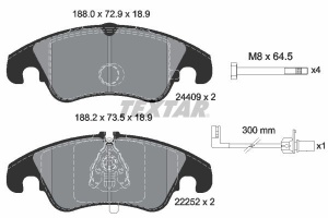 TEXTAR 2440903 Plăcuțe de frână pentru AUDI Q5, A7, A6 echivalenta 1758 - Img 6