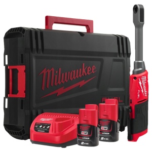 Antrenor cu clichet Milwaukee M12 FPTR-202X, FUEL™ INSIDER™ PASS-THROUGH, 2 x acumulator M12 B2, 1 x încărcător C12 C, 1 x cutie HD, cod 4933499411