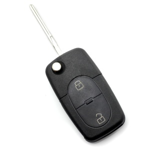Audi - Carcasa cheie tip briceag, 2 butoane "rotunde", cu baterie 1616