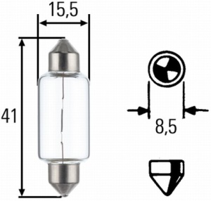 Bec Hella C21W 12V 21W SV8,5