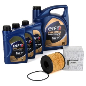 Pachet Revizie Ulei Motor Elf Evolution Full Tech FE 5W-30 8L + Filtru Ulei Original 7701479124 Renault Trafic 2, Master 2, Laguna 2, Espace 3/4, Avantime, Vel Satis, Opel Vivaro A, Movano A, Nissan Primastar, Interstar