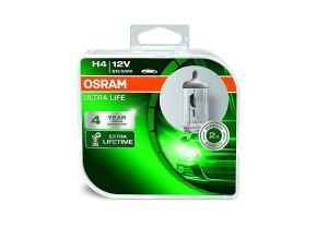 Set 2 becuri Osram H4 UltraLife 60/55W 64193ULT-HCB (99ZB171A) - Img 1