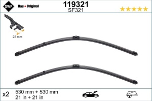 Set lamela stergator SWF Wiper FB OE LHD 530/530 mm