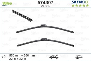 Set lamela stergator Valeo Silencio FlatBlade OE 550/550 mm