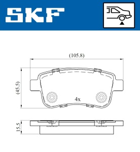 SKF VKBP 90058 Placute de frana - Img 2