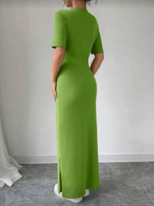 Rochie cu mânecă scurtă LIME - Img 3