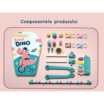 Centru de Activitati si Joaca Mavio®, Saltea Multifunctionala 5 in 1 pentru Copii si Bebe, Pian Colorat, Oglinda si Jucarii Detasabile, Albastru - Img 7