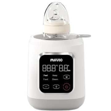 Incalzitor Biberon Mavio® pentru Bebelusi, 7in1, Functii: Incalzire Mancare, Dezghetare Rapida, Sterilizare, Pastrare la Cald 24 Ore, 35 - 60°C, 400W, Control Touch, Fara BPA, Alb - Img 1