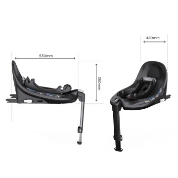 Resigilat - Baza ISOFIX Mavio, 40 - 150 cm, Compatibil cu Scaun Auto si Scoica Evo Pro, Rotatie 360°, Standard R129 (i-Size), Picior de Sprijin Reglabil si Bara Antirecul, Sistem Modular - Img 4