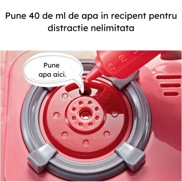 Resigilat - Bucatarie multifunctionala completa pentru copii, chiuveta cu circuit de apa, frigider, aragaz, tablita pentru notite, fructe, legume, multiple accesorii, 42 de piese in total, albastra - Img 8