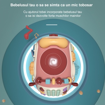 Resigilat - Jucarie Interactiva pentru Copii Mavio®, Telefon Educativ Tip Autobuz Muzical, cu Sunete Diverse, Jocuri, Roz - Img 5
