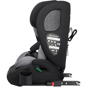 Resigilat - Scaun Auto Copii Mavio®, Model Active, ISOFIX + Top Tether, 76 – 150 cm, 9 – 36 kg, Copii 1 – 12 ani, Montaj cu Fata la Sensul de Mers, Tetiera Reglabila, Protectie Impact Lateral, Centura Siguranta 3 Puncte, Omologat R129, Negru/ Gri - Img 3