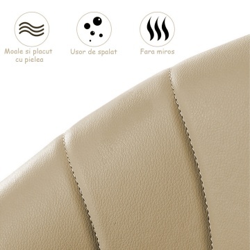 Resigilat - Scaun de Masa 3in1 pentru Bebelusi si Copii, Varsta 6-72 luni, Inaltime Ajustabila, Centura de Siguranta in 5 Puncte, Tavita Reglabila si Detasabila, Greutate Maxima 50kg, Crem - Img 7