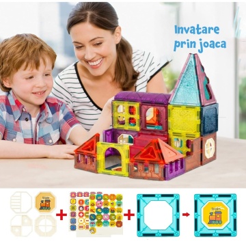 Resigilat - Set Magnetic de Constructie Mavio®, 71 de piese, Creativ, Numeroase Modalitati de Constructie - Img 2