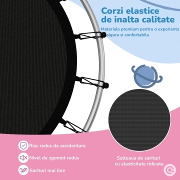 Resigilat - Trambulina pentru Copii Mavio®, 140 cm, Interior/Exterior, Plasa de Protectie, Cadru din Otel Galvanizat, Suprafata de Sarit Sigura fara Imbinari, Protectii din Spuma, Capacitate 45 kg, Design Stabil si Colorat - Img 6