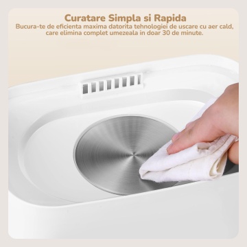 Sterilizator Electric si Uscator Mavio®, Model Elite, Capacitate 6 - 10 Biberoane, Functii: Sterilizare, Uscare Rapida, Depozitare, Auto, 600W, Control Tactil, Ceas Digital - Img 8