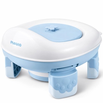 Olita Portabila Copii Mavio®, Reductor WC Pliabil, Saculeti Inclusi, Husa Transport, Capac, Varsta 1-3 Ani, Usor de Curatat, Fara BPA, Picioare Anti-derapante, Albastru