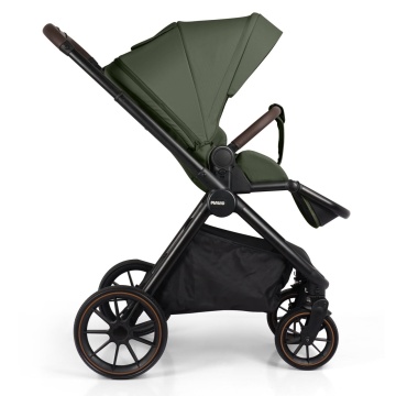 Resigilat - Carucior Sport pentru Bebelusi Mavio®, Model Urban, 0–4 Ani, Pana la 22 kg, Landou Reversibil, Spatar Reglabil 3 Pozitii, Pliere One Fold, Suspensii, Cadru Aluminiu, Pliere Carte, Centura de Siguranta 5 Puncte, Roti Cauciuc, Verde - Img 4