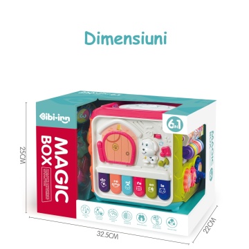 Resigilat - Jucarie Interactiva si Educativa Mavio®, Elemente Rotative pentru Bebelusi, 6 in 1, Tip Cub Interactiv, Multicolor - Img 4