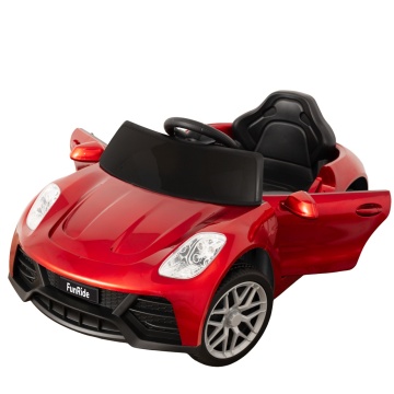 Resigilat - Masinuta Electrica Mavio®, Model FunRide, Copii 3 - 8 Ani, Telecomanda, Viteza 5km/h, Doua Motoare, Faruri, Cauciucuri EVA, Oglinzi, Rosu - Img 2