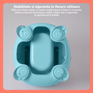 Resigilat - Olita pentru copii Mavio®, Colac Moale, Compartiment Detasabil, Inaltime 22.2cm, Turcoaz - Img 8
