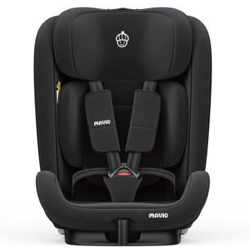 Scaun Auto Bebelusi Mavio®, Model Next, 76 - 150 cm, Unghi Reglabil, ISOFIX, Copii 18 Luni - 12 ani, Spatar Rabatabil, Omologat i-Size R129, Protectie Impact Lateral, Centura de Siguranta 5 Puncte, Tetiera Reglabila, Negru - Img 4