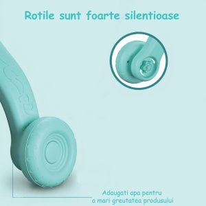Antemergator Multifunctional Mavio®, pentru Bebelusi si Copii cu Varsta de pana la 36 de Luni, Interactiv si Educativ, Lumini si Sunete, Centru de Activitati, 4 Roti Ajustabile, Turcoaz - Img 10