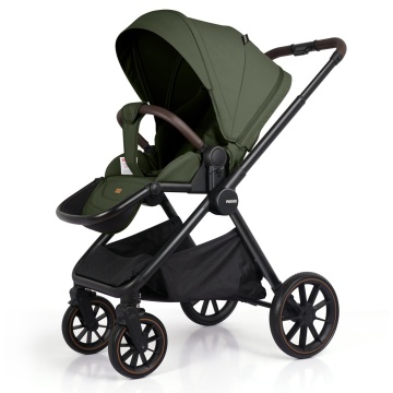 Resigilat - Carucior Sport pentru Bebelusi Mavio®, Model Urban, 0–4 Ani, Pana la 22 kg, Landou Reversibil, Spatar Reglabil 3 Pozitii, Pliere One Fold, Suspensii, Cadru Aluminiu, Pliere Carte, Centura de Siguranta 5 Puncte, Roti Cauciuc, Verde