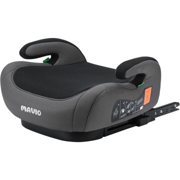 Resigilat - Inaltator Auto pentru Bebelusi si Copii Mavio®, Model RideUp Plus, ISOFIX, Certificat R129, i-Size, Cotiere, 125-150cm, Gri Inchis