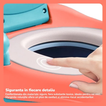 Resigilat - Olita pentru copii Mavio®, Colac Moale, Compartiment Detasabil, Inaltime 22.2cm, Turcoaz - Img 5