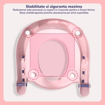 Resigilat - Reductor WC cu Scara Mavio®, pentru Copii cu Varsta pana la 7 Ani, Reglabil pe Inaltime, Roz - Img 3