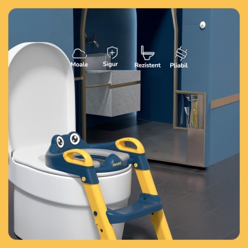 Resigilat - Reductor WC cu Scara Mavio®, pentru Copii cu Varsta pana la 7 Ani, Reglabil pe Inaltime, Albastru/Galben - Img 6