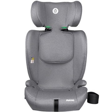 Resigilat - Scaun Auto Copii Mavio®, Model Active, ISOFIX + Top Tether, 76 – 150 cm, 9 – 36 kg, Copii 1 – 12 ani, Montaj cu Fata la Sensul de Mers, Tetiera Reglabila, Protectie Impact Lateral, Centura Siguranta 3 Puncte, Omologat R129, Gri/Roz - Img 5